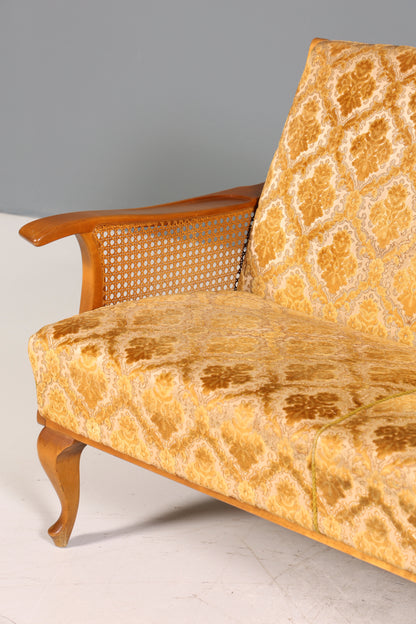 Wunderschönes Chippendale Sofa Barock Stil Wiener Geflecht Schlafsofa 3-Sitzer Couch Gästebett