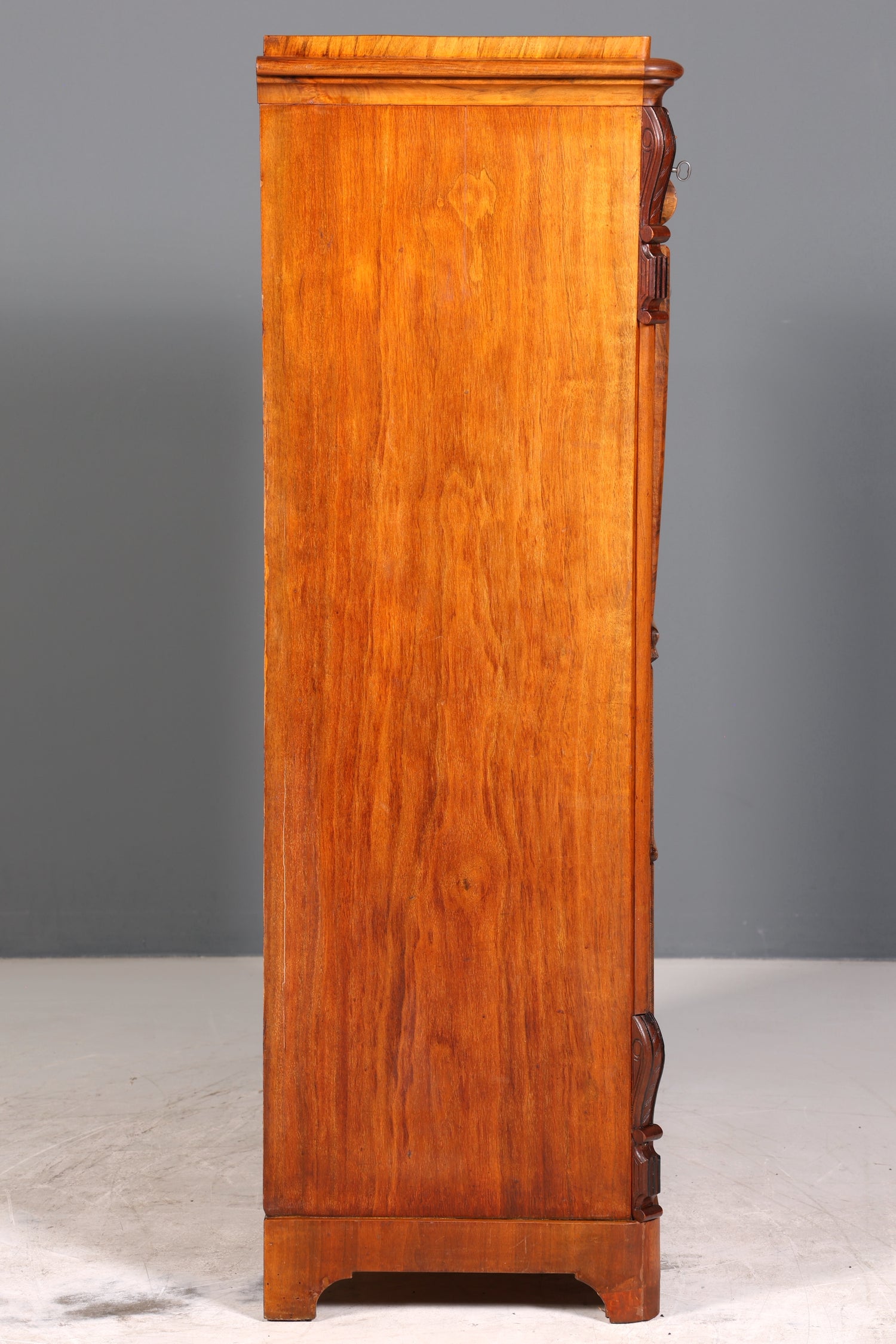 E903 Finish Wunderschöner Gründerzeit Sekretär Vertiko Highboard Louis Philippe Kommode um 1880