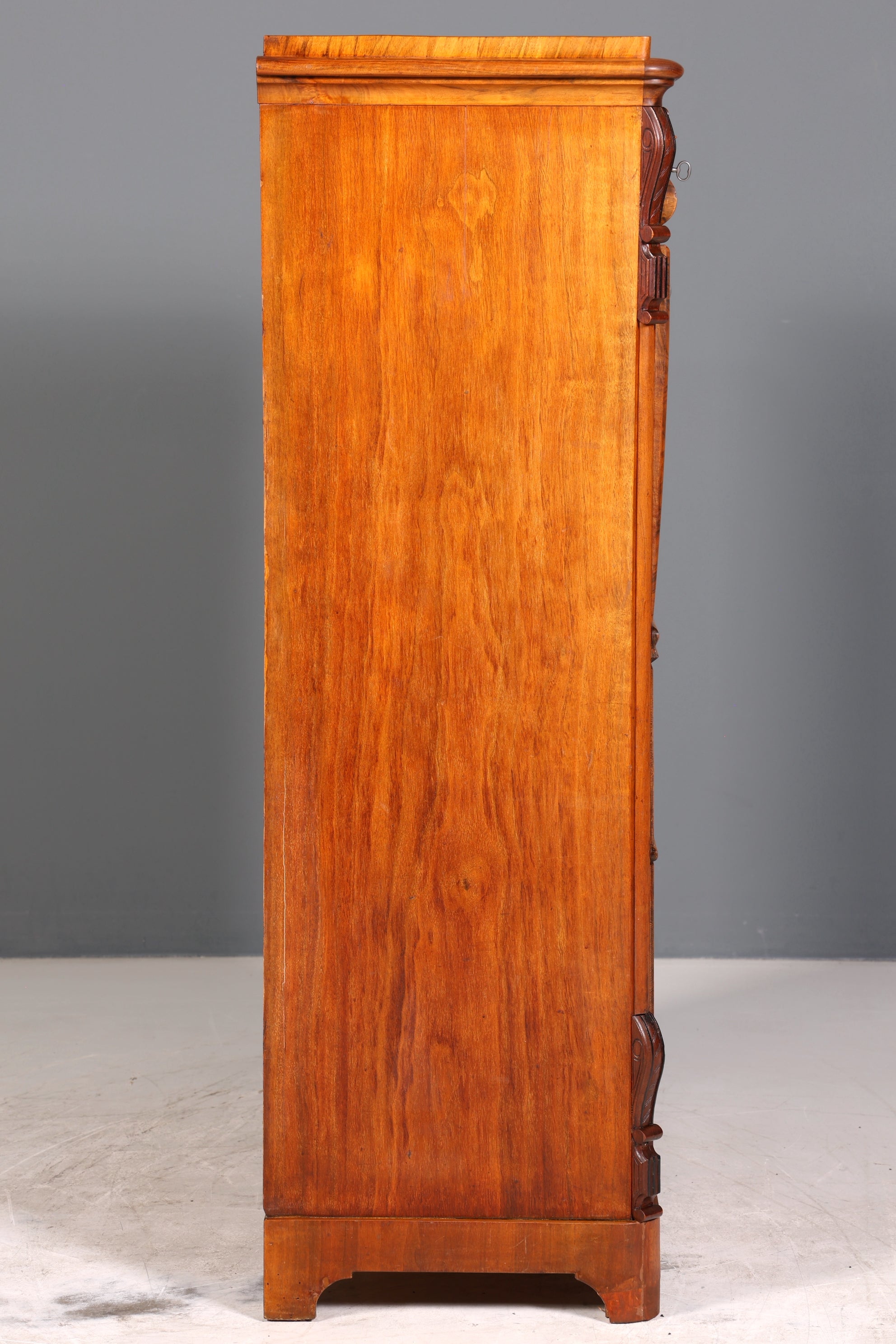 E903 Finish Wunderschöner Gründerzeit Sekretär Vertiko Highboard Louis Philippe Kommode um 1880