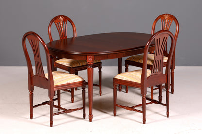 G452 Finish cm 4x Edle Englische Stühle Englisch Dining Chairs Antik 60er Jahre Küchenstühle Stuhlset (Kopie)