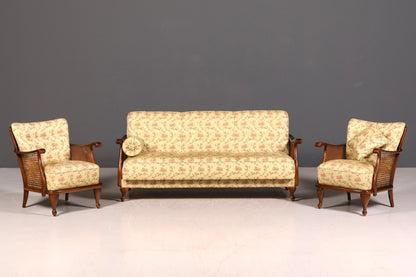 G282 Finish Wunderschönes Chippendale Sofa Antik Barock Stil Wiener Geflecht Couch 3-Sitzer Canapé (Kopie)