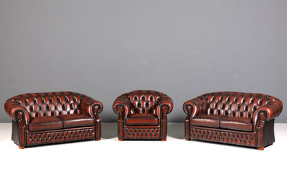 F857 Finish Wunderschöne Original Chesterfield Centurion 2-Sitzer Couch Englisches echt Leder Sofa UK