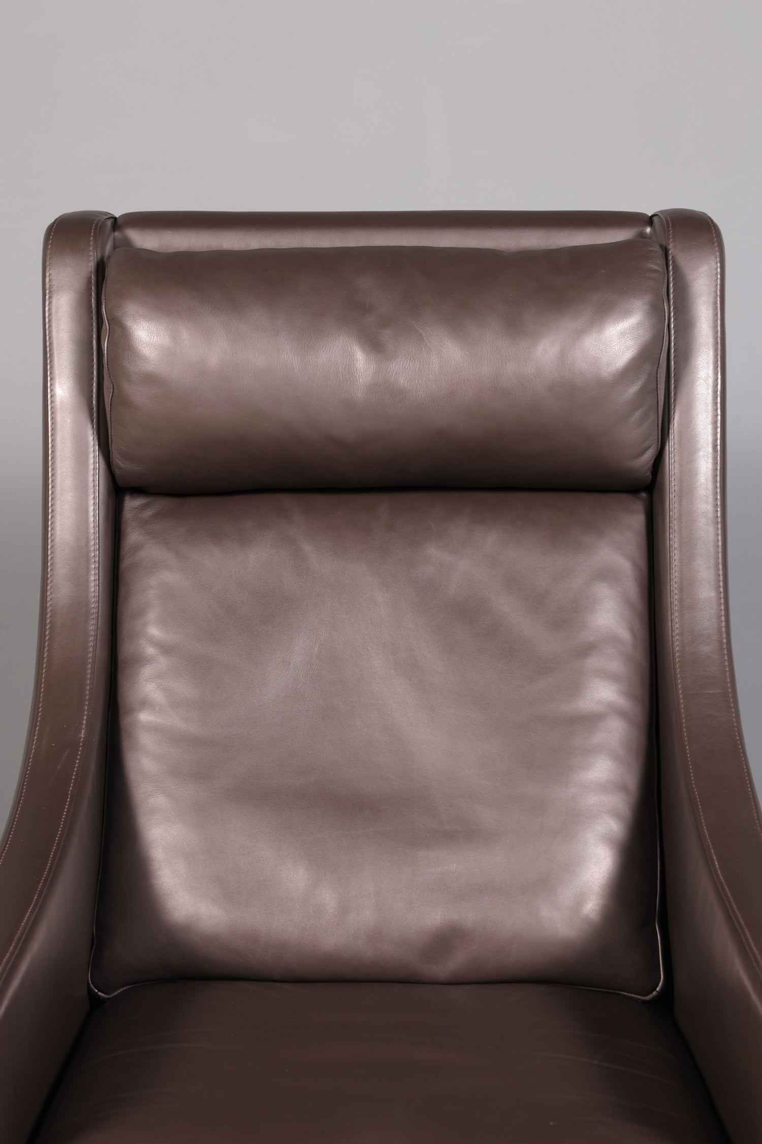 Eleganter Designer Sessel im Børge Mogensen Stil Echt Leder Mid Century Lounge Sessel