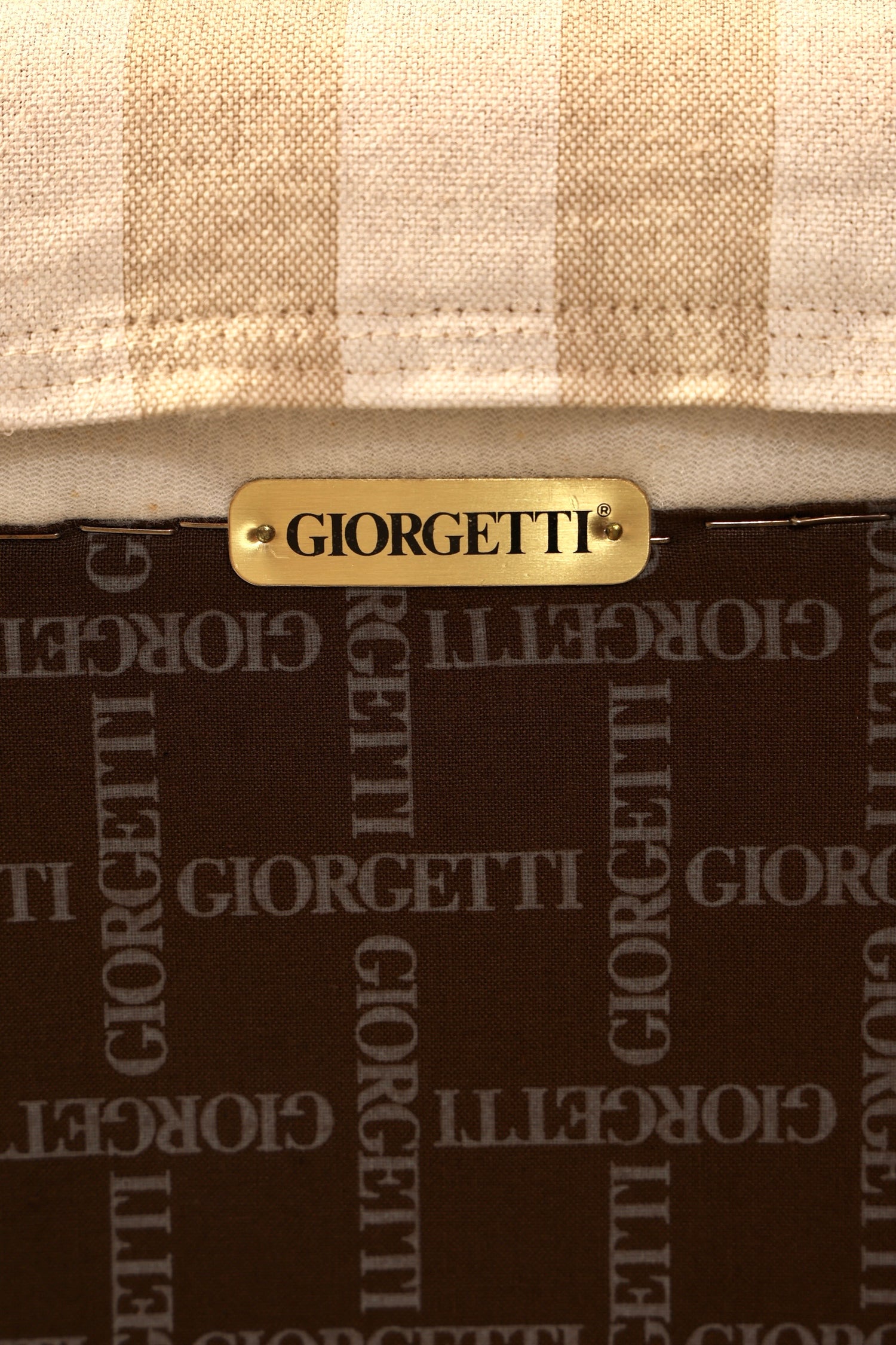 Edler Original Giorgetti Progetti Ohrensessel Umberto Asnago Design Sessel Italien Stoff Vintage 2 von 2