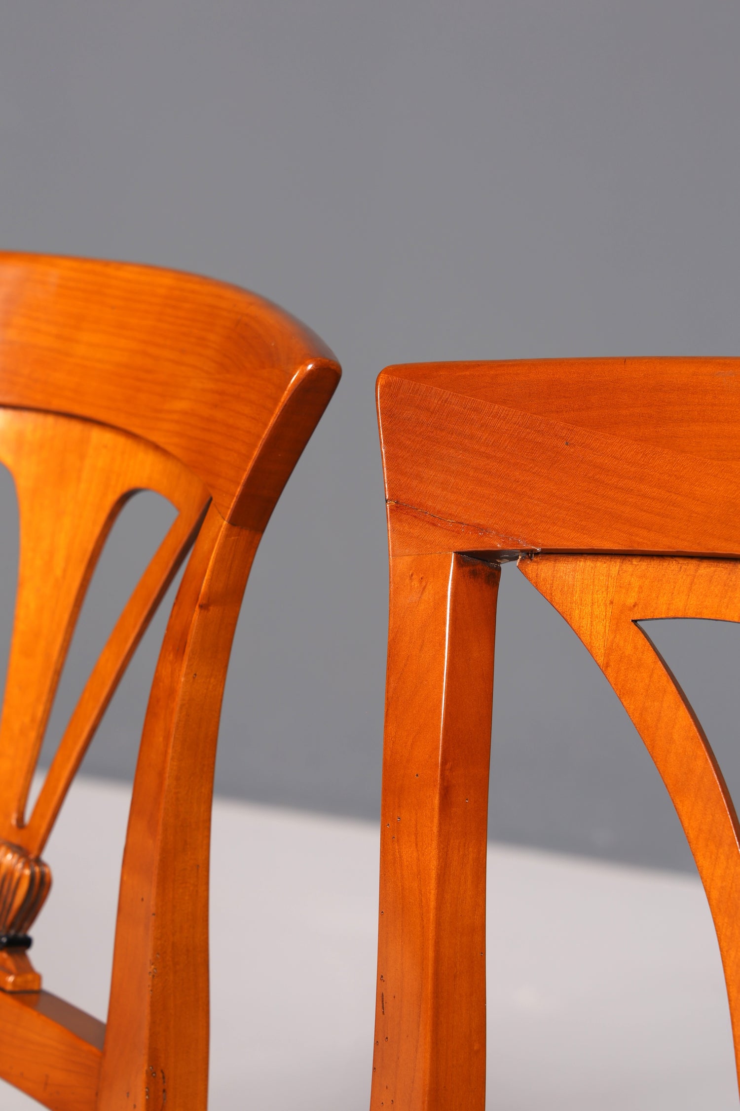 4x Edle Englische Stühle Englisch Dining Chairs Antik 60er Jahre Eibe Küchenstühle Stuhlset