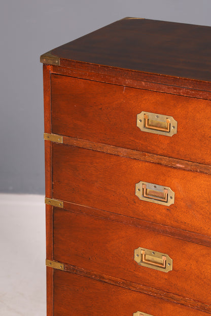 Wunderschöne Maritime Kommode Englisch Vertiko Military Chest Schrank Schubladenkommode Antik Vintage
