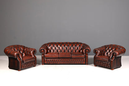 Wunderschöner Original Chesterfield Centurion Sessel Englischer Armlehnsessel Echt Leder Herrensessel Vintage 1 von 2