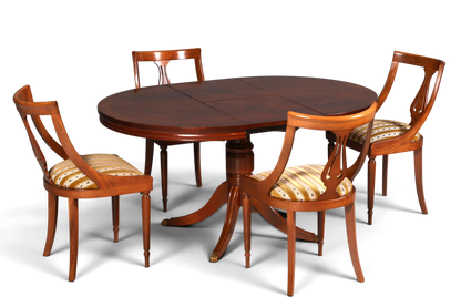 4x Edle Englische Stühle Englisch Dining Chairs Antik 60er Jahre Regency Küchenstühle Stuhlset