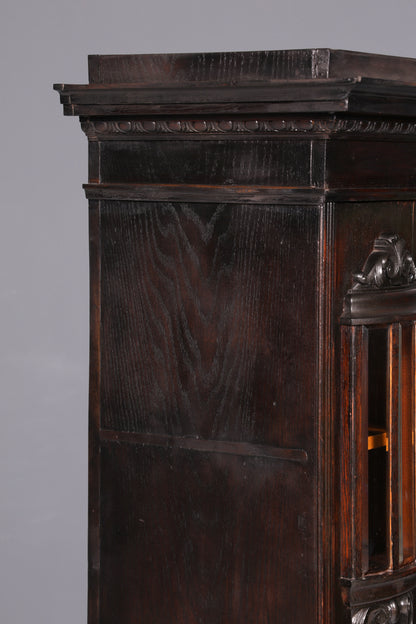 Prachtvolle Jugendstil Vitrine Eiche Antiker Bücherschrank Geschirrschrank Glasvitrine Schrank Antik 2 von 2