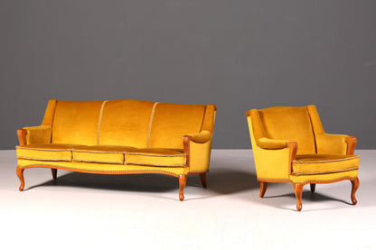 G059 Finish Wunderschönes Chippendale Sofa Antik Barock Stil Wiener Geflecht Couch 3-Sitzer Canapé