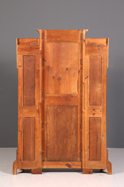 Traumhafte Jugendstil Garderobe Flurgarderobe Eiche Antik Kleiderwand mit Spiegel Dielenmöbel Wandgarderobe