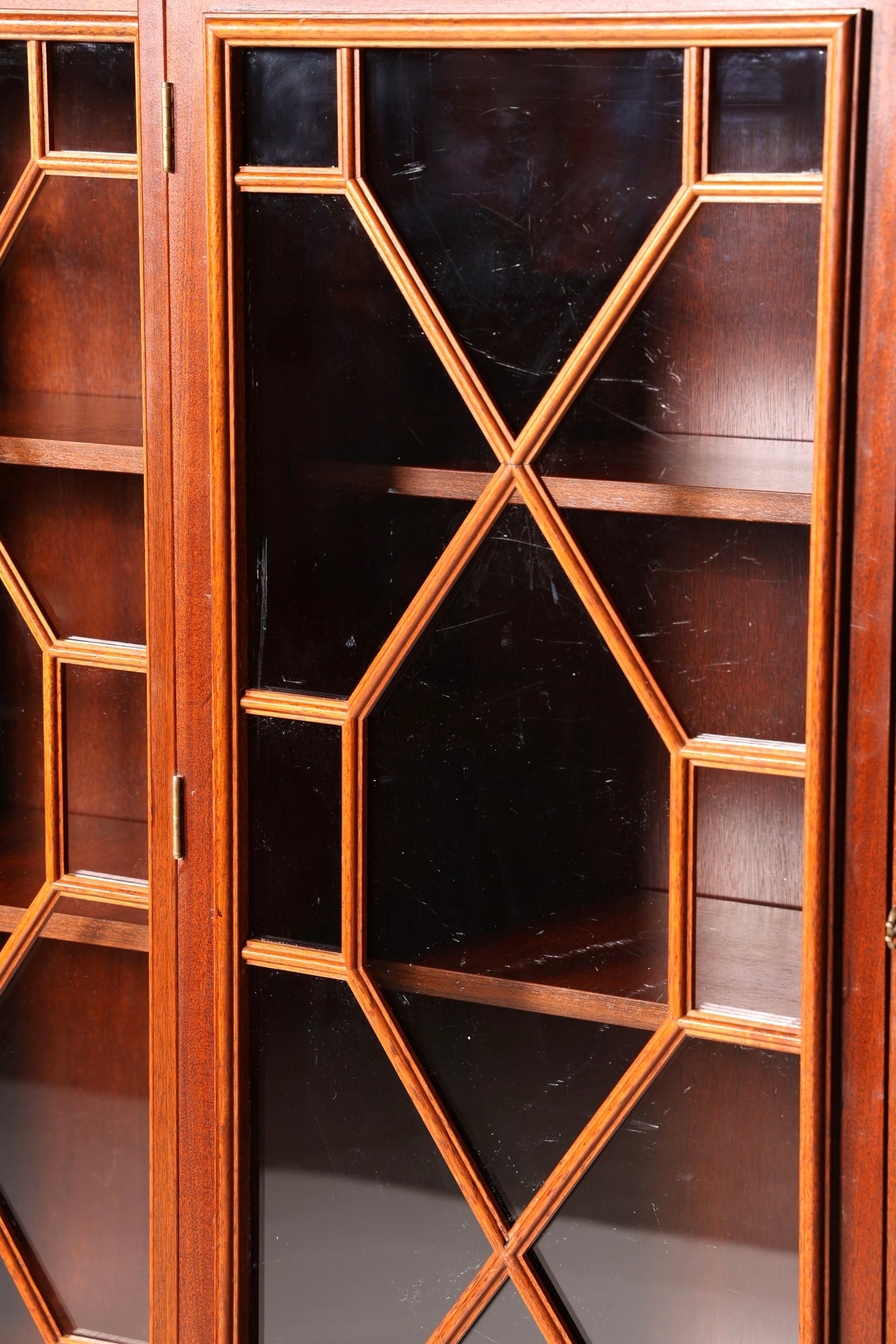 Beeindruckende Englische Vitrine Bibliothek Bücherschrank Glasvitrine Buffet Schrank Echt Holz Antik Vintage