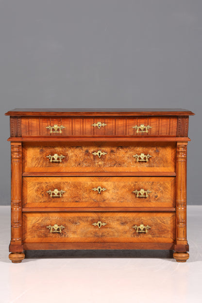 Wunderschöne Gründerzeit Kommode Louis Philippe Nussbaum Schubladen Kommode Sideboard um 1880