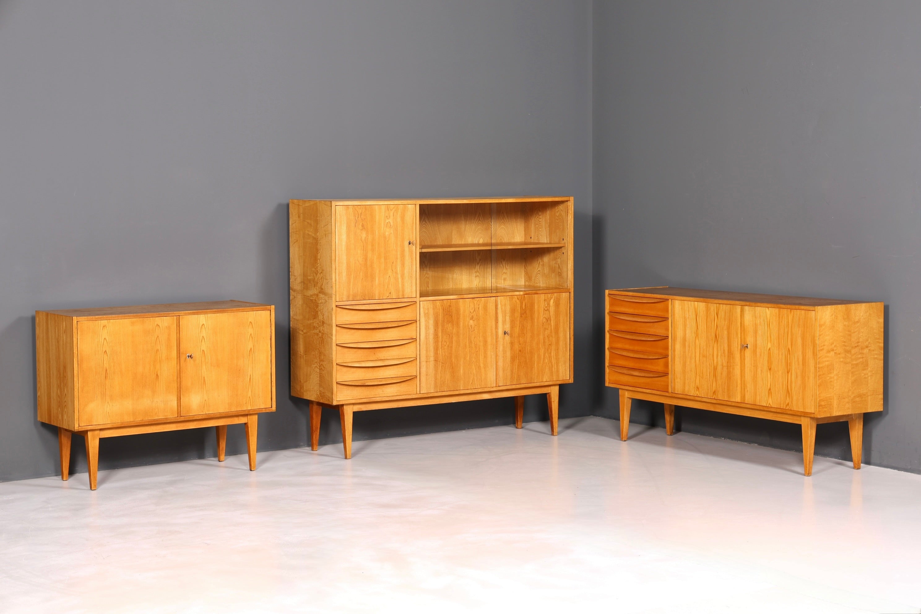 F892 Finish cm Wunderschönes Mid Century Sideboard Vintage TV Kommode 60s Schrank