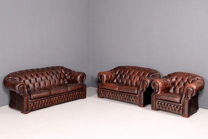 Wunderschöne Original Chesterfield Centurion 2-Sitzer Couch Englisch Echt Leder Sofa Ledersofa Vintage