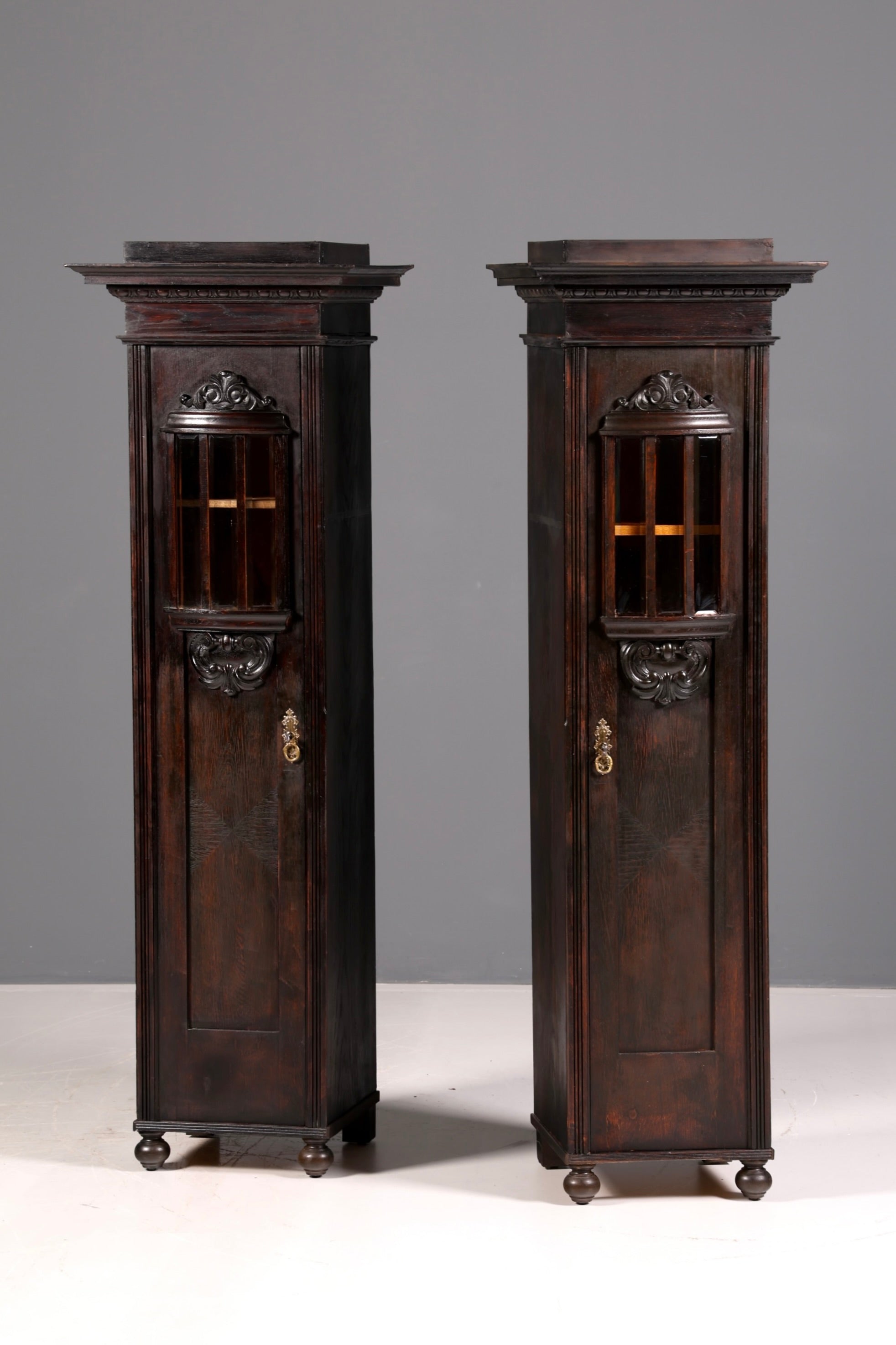 Magnificent Art Nouveau display cabinet, antique bookcase, china cabinet, glass cabinet, antique cabinet 1 of 2
