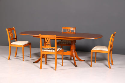 G091 Finish cm 4x Edle Englische Stühle Englisch Dining Chairs Antik 60er Jahre Regency Küchenstühle Stuhlset (Kopie)