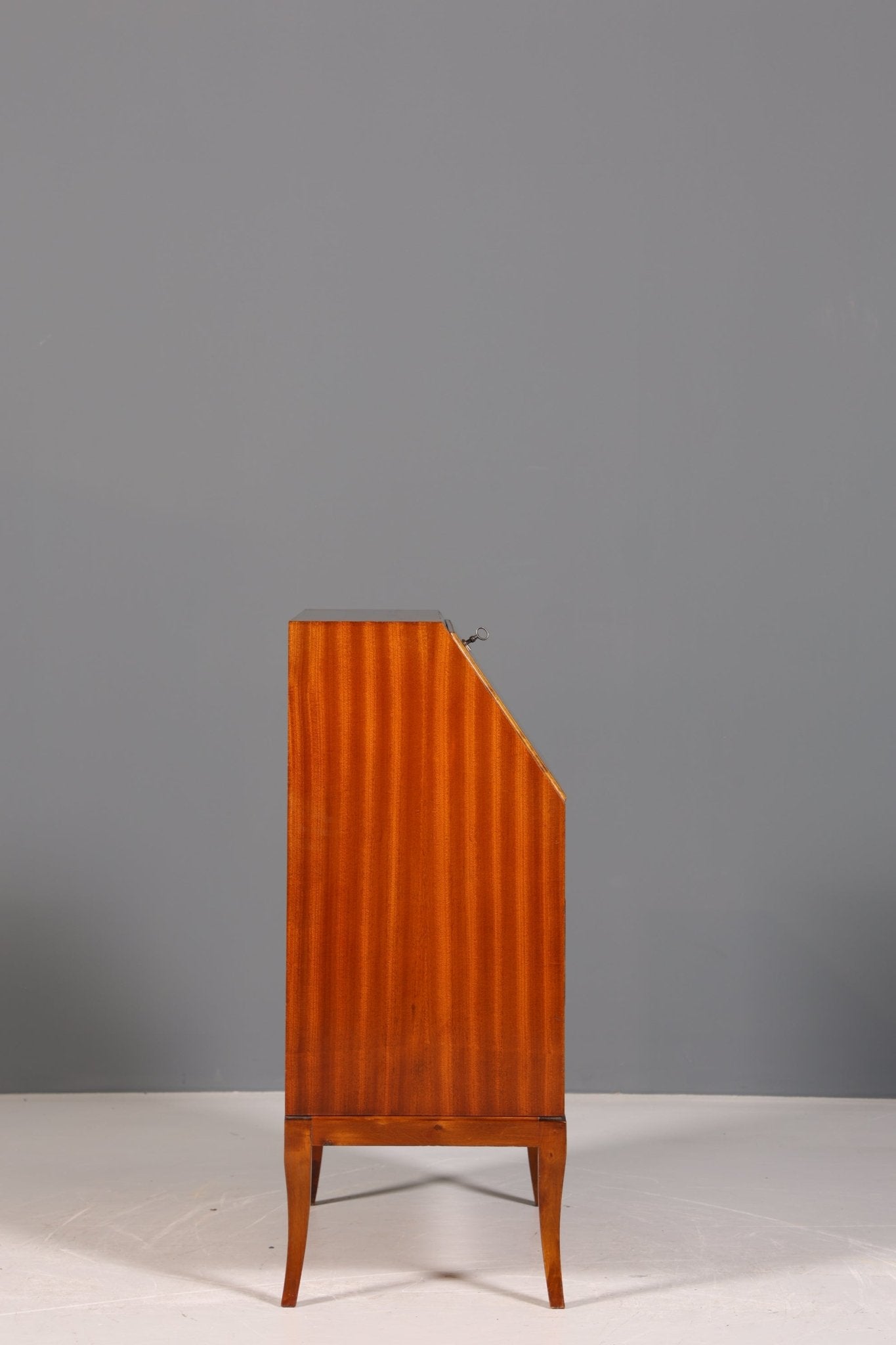 Schlichter Mid Century Sekretär Danish Design Büro Schrank Vintage Kommode Schreibtisch