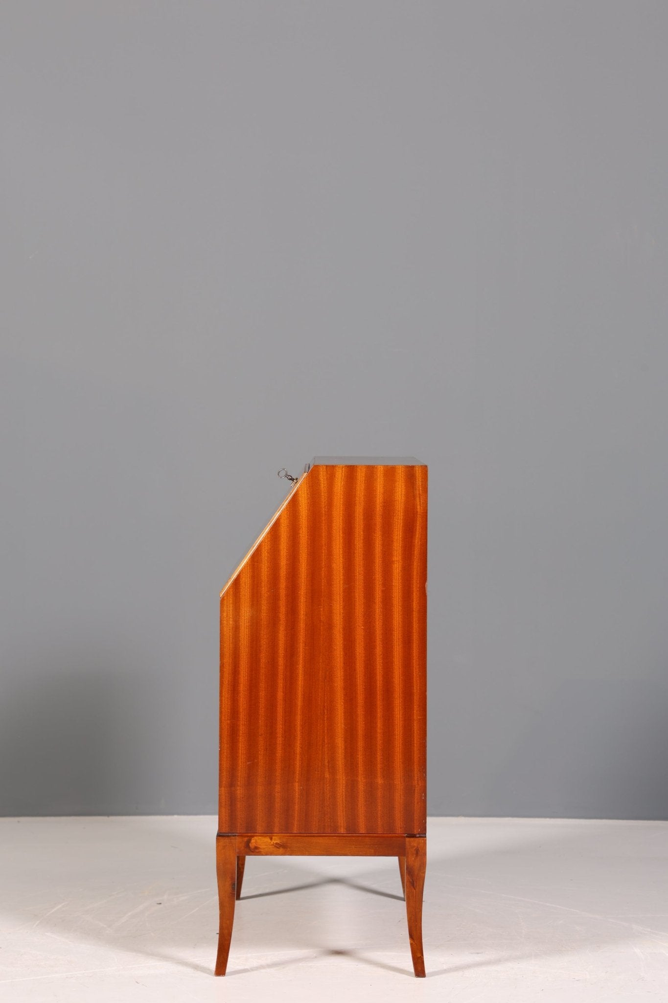 Schlichter Mid Century Sekretär Danish Design Büro Schrank Vintage Kommode Schreibtisch