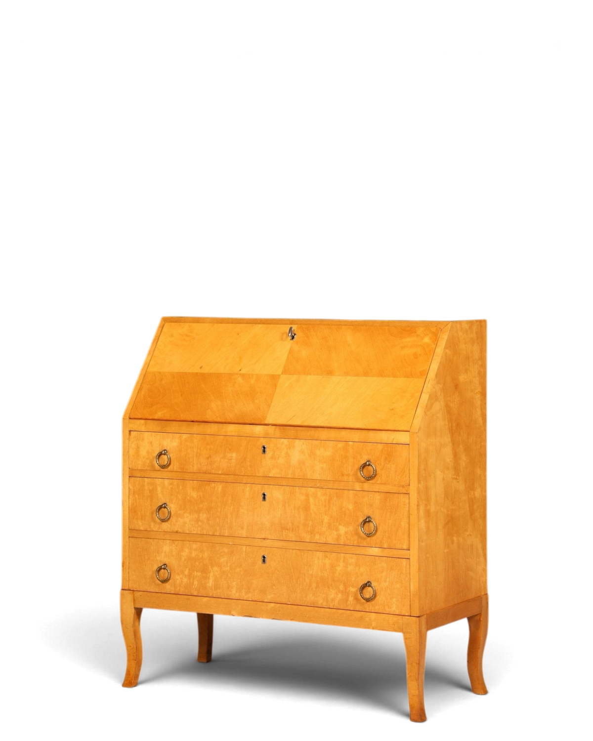 Schlichter Mid Century Sekretär Danish Design Retro Büro Schrank Vintage Büro Kommode