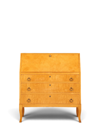 Schlichter Mid Century Sekretär Danish Design Retro Büro Schrank Vintage Büro Kommode