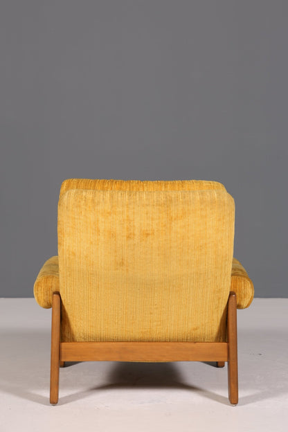 Schlichter Mid Century Sessel Danish Design Armlehnsessel echt Holz Relax Sessel 1 von 2