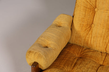 Schlichter Mid Century Sessel Danish Design Armlehnsessel echt Holz Relax Sessel 2 von 2