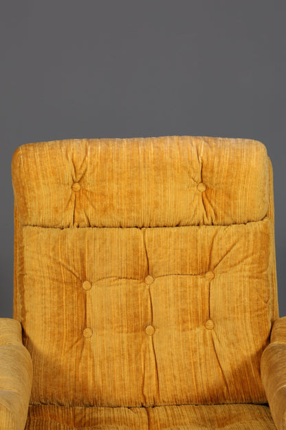 Schlichter Mid Century Sessel Danish Design Armlehnsessel echt Holz Relax Sessel 2 von 2