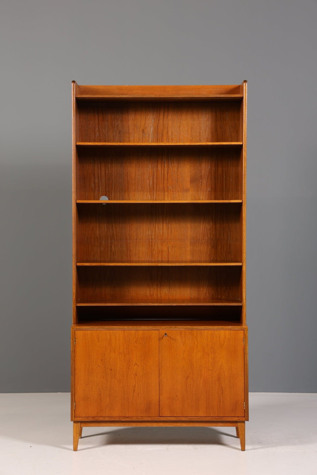 Schlichtes Mid Century Regal Bücherregal Retro Schrank Danish Design Kommode