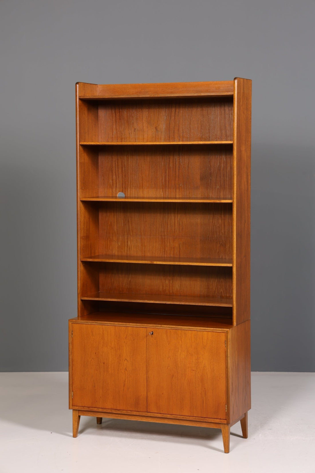 Schlichtes Mid Century Regal Bücherregal Retro Schrank Danish Design Kommode