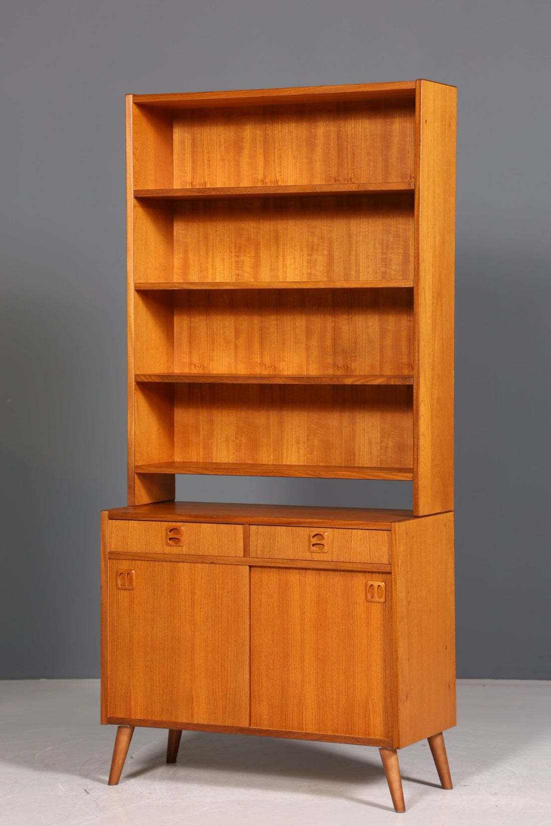 Schlichtes Mid Century Regal &quot;Made in Denmark&quot; schiebetür Schrank Danish Design Retro Kommode Vintage Bücherregal 60s 1 von 2