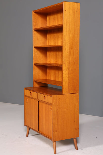 Schlichtes Mid Century Regal &quot;Made in Denmark&quot; schiebetür Schrank Danish Design Retro Kommode Vintage Bücherregal 60s 1 von 2