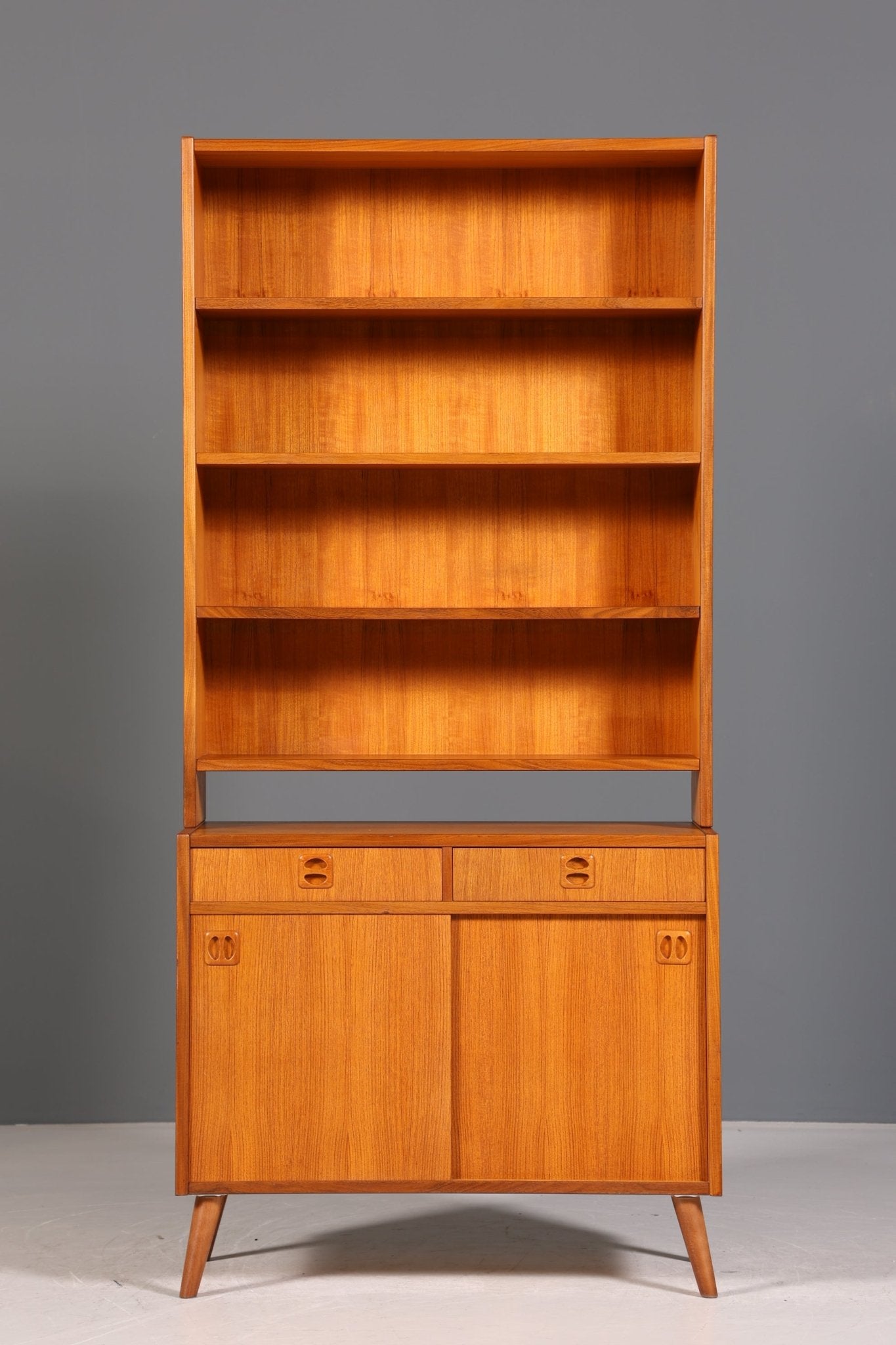 Schlichtes Mid Century Regal &quot;Made in Denmark&quot; schiebetür Schrank Danish Design Retro Kommode Vintage Bücherregal 60s 1 von 2