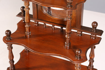 Stilvolle Gründerzeit Etagere Louis Philippe Regal um 1900 Bücherregal echt Holz Buchablage Bookshelf