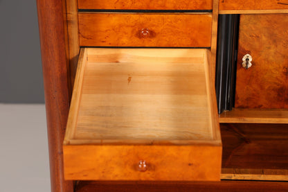 Stylish Biedermeier Secretary Vertiko Antique Chest of Drawers Louis Philippe Writing Desk