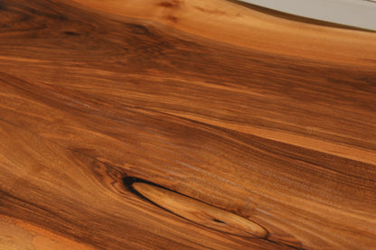 Stilvoller Epoxidharz Tisch 220-90 cm Epoxy Nussbaum massiv Holz Esszimmer Tisch