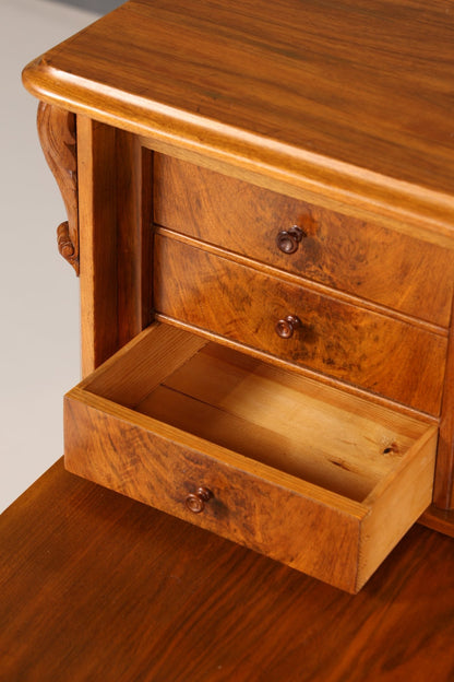 Stilvoller Louis Philippe Sekretär Biedermeier Vertiko Jugendstil Antik Kommode um 1880 Schreibkommode
