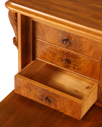 Stilvoller Louis Philippe Sekretär Biedermeier Vertiko Jugendstil Antik Kommode um 1880 Schreibkommode