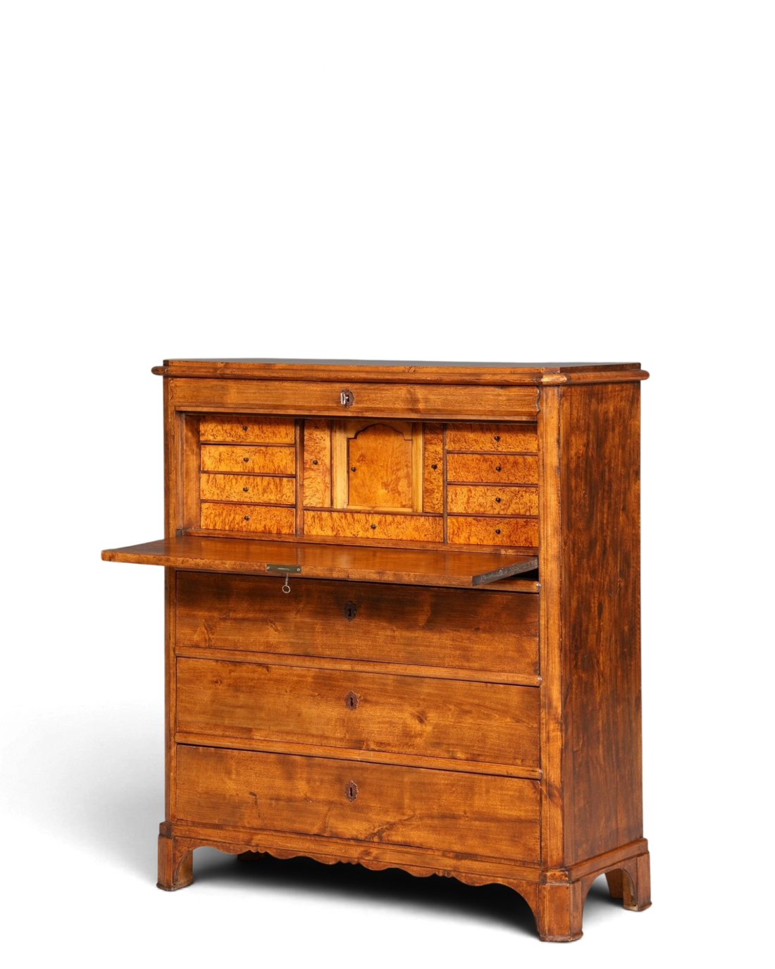 Stilvoller Louis Philippe Sekretär Vertiko Gründerzeit Kommode um 1880 Schreibkommode