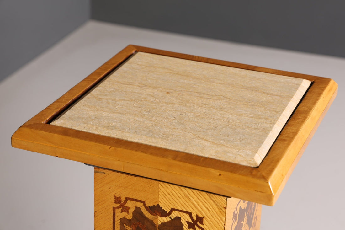 Traumhafte Barock Stil Säule Louis XV Blumensäule Naturstein Marmor Ablage Tisch 1 von 2