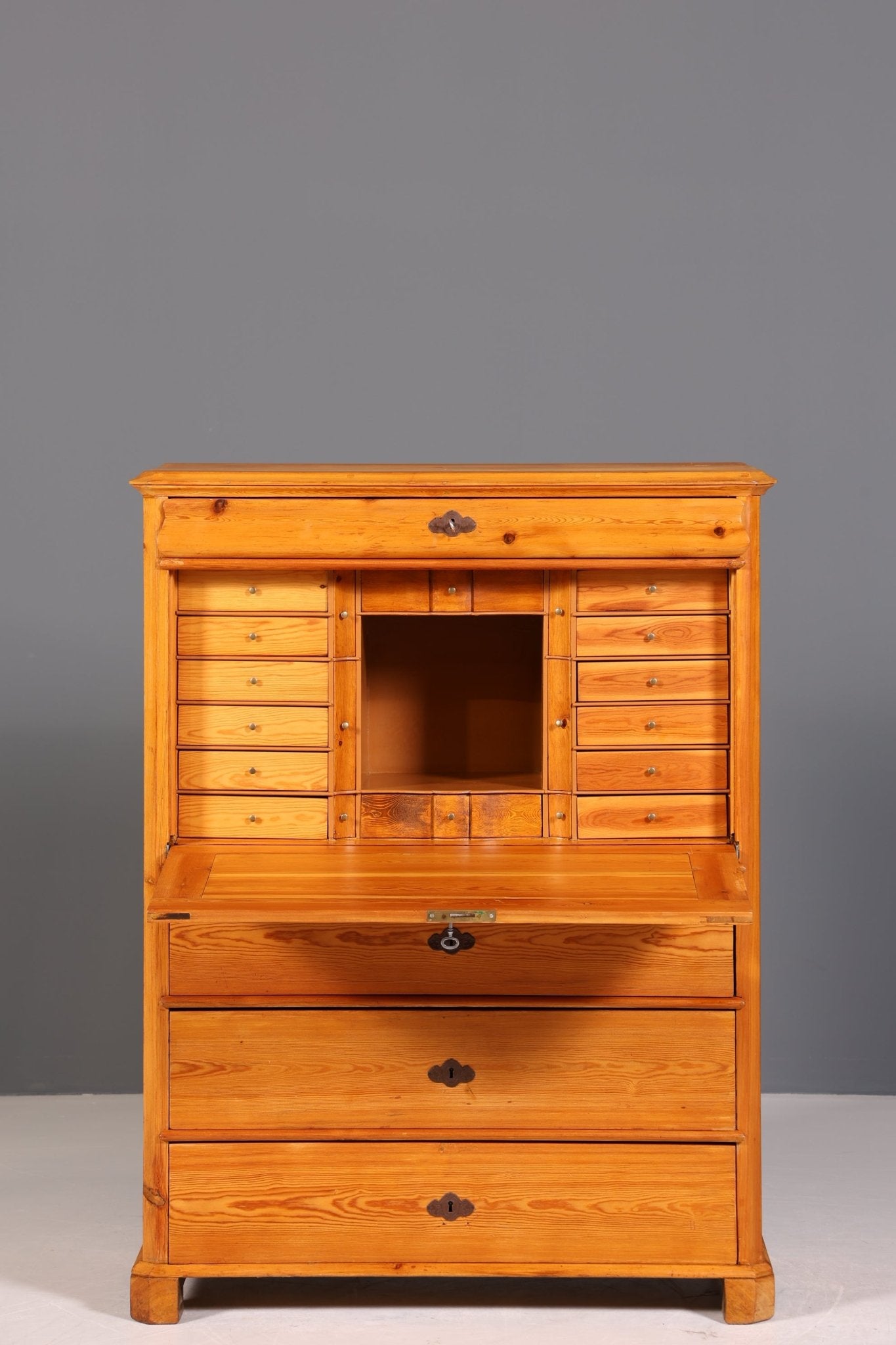 Traumhafter Biedermeier Sekretär Vertiko Antik Weichholz Kommode um 1880 Schreibkommode