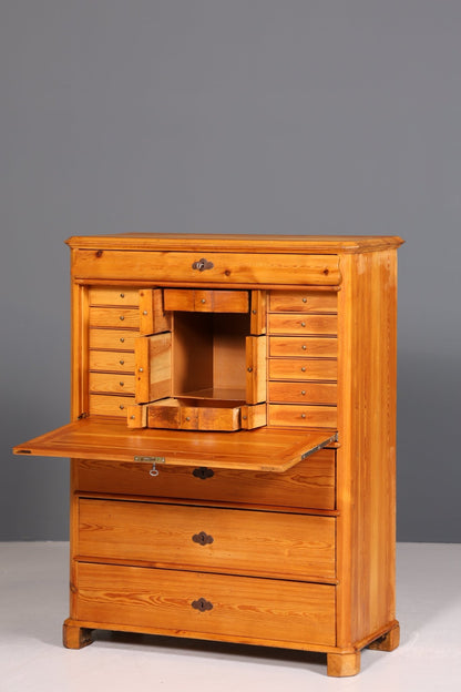 Traumhafter Biedermeier Sekretär Vertiko Antik Weichholz Kommode um 1880 Schreibkommode
