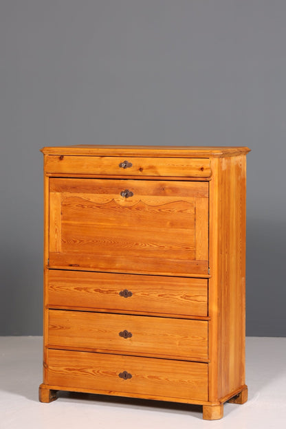 Traumhafter Biedermeier Sekretär Vertiko Antik Weichholz Kommode um 1880 Schreibkommode