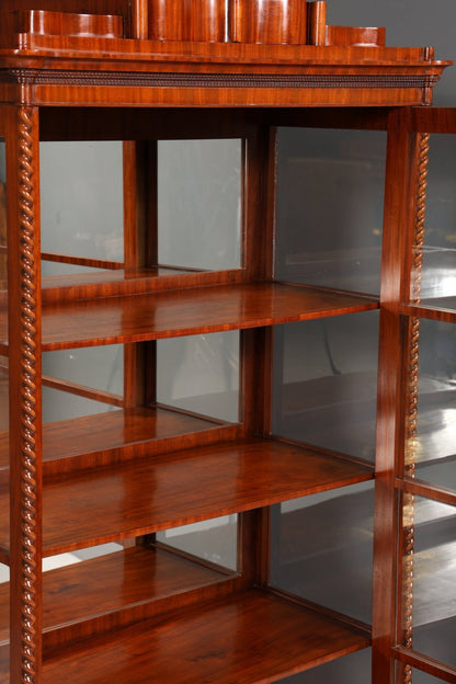 Traumhafter Original Biedermeier Vitrine um 1840 Antiker Schrank Geschirrschrank Regal