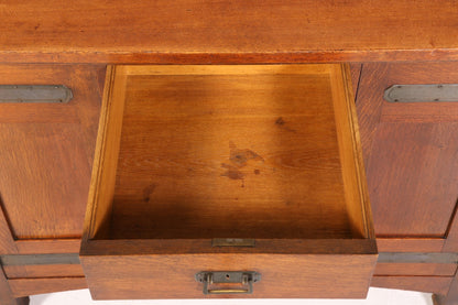 Traumhaftes Jugendstil Sideboard Antik Eiche Kredenz Schrank Buffet Anrichte