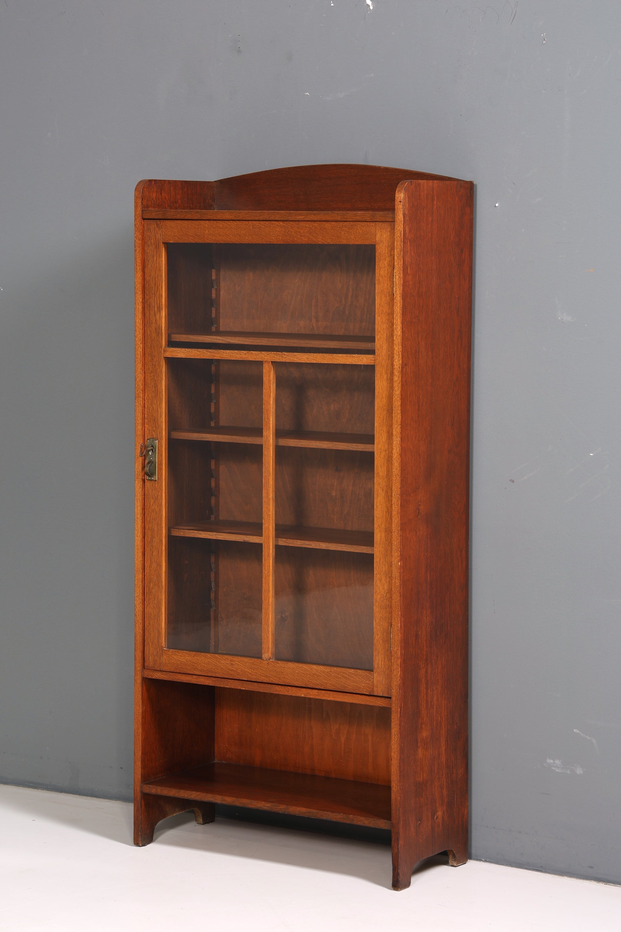 Traumhafte Jugendstil Vitrine Antike Holz Bücherschrank Eiche Antik Schrank Geschirrschrank 4 von 6