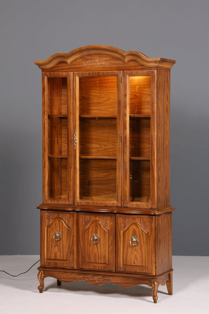 Wunderschöne Chippendale Vitrine Regal Schrank Barock Stil Bücherregal Geschirrschrank