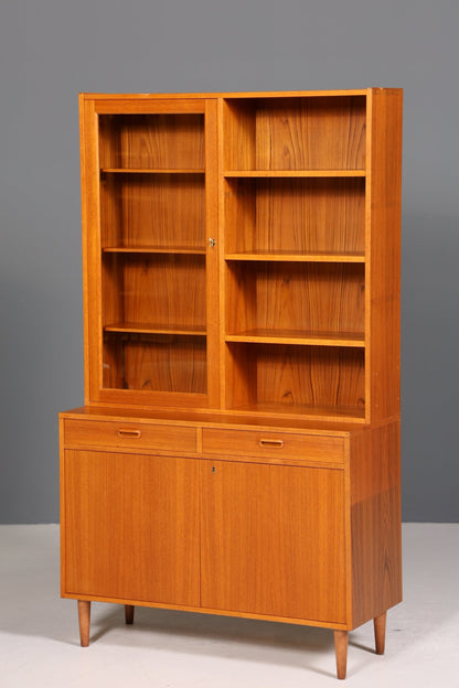 MID04| Wunderschöne Mid Century Vitrine Vintage Schrank Regal Retro Bücherregal Buchablage 60s