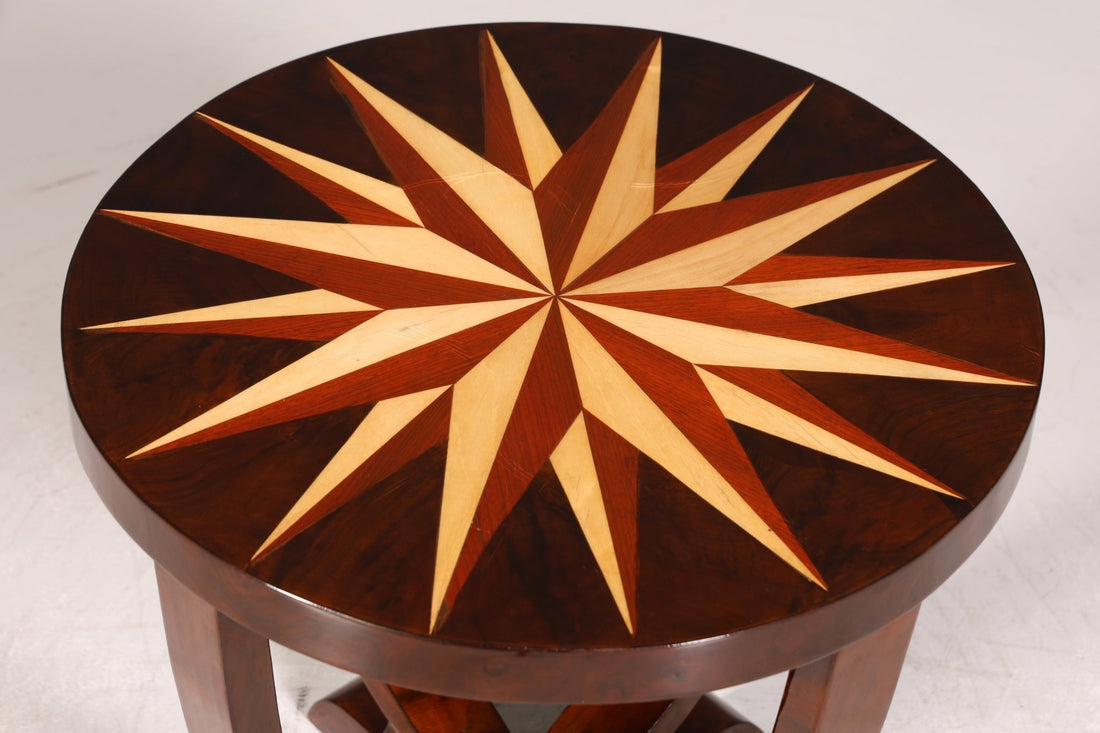 Wunderschöner Art Deco Design Tisch Luxus Couchtisch Beistelltisch Ablagetisch Holz Tisch