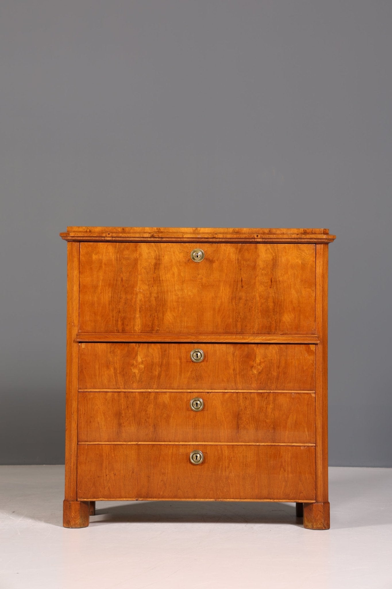 Beautiful Biedermeier Secretary Vertiko Antique Chest of Drawers Office Writing Desk